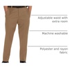 image:imageGioberti Boys Flat Front Dress PantsKhaki