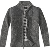 image:imageGioberti Boys Knitted Full Zip Cardigan Sweater with Soft Brushed Flannel LiningMelange Charcoal