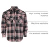 image:imageGioberti Men 100 Cotton Western Flannel Plaid Shirt wSnapon Button1116  Black  Gray  Coral