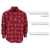 image:imageGioberti Men 100 Cotton Western Flannel Plaid Shirt wSnapon Button1130  Carmine  Black Plaid