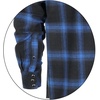 image:imageGioberti Men 100 Cotton Western Flannel Plaid Shirt wSnapon Button1132  Black  Blue Plaid