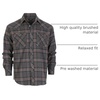 image:imageGioberti Men 100 Cotton Western Flannel Plaid Shirt wSnapon Button1134  Charcoal  Gray  Coral Highlight
