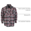 image:imageGioberti Men 100 Cotton Western Flannel Plaid Shirt wSnapon Button1138  Gray  Black  Rose Plaid