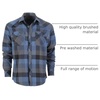 image:imageGioberti Men 100 Cotton Western Flannel Plaid Shirt wSnapon Button1139  Blue  Gray  Black