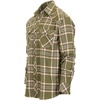 image:imageGioberti Men 100 Cotton Western Flannel Plaid Shirt wSnapon Button1148  Olive  White  Orange