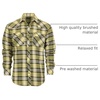 image:imageGioberti Men 100 Cotton Western Flannel Plaid Shirt wSnapon Button1153  Yellow  Black  White