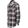 image:imageGioberti Men 100 Cotton Western Flannel Plaid Shirt wSnapon Button35  Black White Red Line