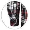 image:imageGioberti Men 100 Cotton Western Flannel Plaid Shirt wSnapon Button35  Black White Red Line