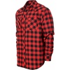 image:imageGioberti Men 100 Cotton Western Flannel Plaid Shirt wSnapon Button48  Red  Black Checkered