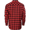 image:imageGioberti Men 100 Cotton Western Flannel Plaid Shirt wSnapon Button48  Red  Black Checkered