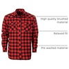 image:imageGioberti Men 100 Cotton Western Flannel Plaid Shirt wSnapon Button48  Red  Black Checkered
