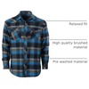 image:imageGioberti Men 100 Cotton Western Flannel Plaid Shirt wSnapon Button52  Night Blue