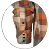 image:imageGioberti Men 100 Cotton Western Flannel Plaid Shirt wSnapon Button78  Orange  Khaki  Teal
