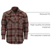image:imageGioberti Men 100 Cotton Western Flannel Plaid Shirt wSnapon Button9  Charcoal  Red