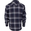 image:imageGioberti Men 100 Cotton Western Flannel Plaid Shirt wSnapon Button971  Navy  Orange Plaid
