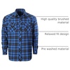image:imageGioberti Men 100 Cotton Western Flannel Plaid Shirt wSnapon Button98  Royal Blue  Black  White Highlight