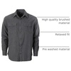 image:imageGioberti Men 100 Cotton Western Flannel Plaid Shirt wSnapon ButtonHeather Charcoal