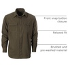 image:imageGioberti Men 100 Cotton Western Flannel Plaid Shirt wSnapon ButtonHeather Green
