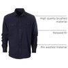image:imageGioberti Men 100 Cotton Western Flannel Plaid Shirt wSnapon ButtonHeather Navy