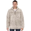 image:imageGioberti Men and Women Super Soft Sherpa 14 Zip Pullover SweaterKhaki