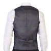 image:imageGioberti Mens 5 Button Tailored Collar Formal Herringbone Tweed Suit Vest10  Barleycorn Dark Gray