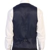 image:imageGioberti Mens 5 Button Tailored Collar Formal Herringbone Tweed Suit Vest23  Navy Gridwork