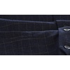image:imageGioberti Mens 5 Button Tailored Collar Formal Herringbone Tweed Suit Vest23  Navy Gridwork