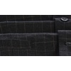 image:imageGioberti Mens 5 Button Tailored Collar Formal Herringbone Tweed Suit Vest24  Charcoal Gridwork