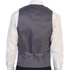 image:imageGioberti Mens 5 Button Tailored Collar Formal Herringbone Tweed Suit Vest26  Gray Herringbone