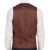 image:imageGioberti Mens 5 Button Tailored Collar Formal Herringbone Tweed Suit Vest27  Tan Herringbone
