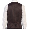image:imageGioberti Mens 5 Button Tailored Collar Formal Herringbone Tweed Suit Vest29  Brown Barleycorn