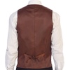image:imageGioberti Mens 5 Button Tailored Collar Formal Herringbone Tweed Suit Vest32  Umber Checked