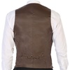 image:imageGioberti Mens 5 Button Tailored Collar Formal Herringbone Tweed Suit Vest63  Brown Graph