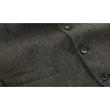 image:imageGioberti Mens 5 Button Tailored Collar Formal Herringbone Tweed Suit Vest70  Charcoal Gray Herringbone