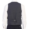 image:imageGioberti Mens 6 Button Formal Herringbone Tweed Vest1  Herringbone Charcoal