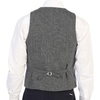 image:imageGioberti Mens 6 Button Formal Herringbone Tweed Vest10  Barleycorn Gray