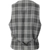 image:imageGioberti Mens 6 Button Formal Herringbone Tweed Vest108  Gray Plaid