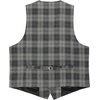 image:imageGioberti Mens 6 Button Formal Herringbone Tweed Vest108  Gray Plaid
