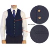 image:imageGioberti Mens 6 Button Formal Herringbone Tweed Vest13  Barleycorn Navy