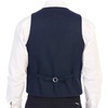 image:imageGioberti Mens 6 Button Formal Herringbone Tweed Vest13  Barleycorn Navy