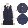 image:imageGioberti Mens 6 Button Formal Herringbone Tweed Vest14  Herringbone Navy