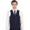 image:imageGioberti Mens 6 Button Formal Herringbone Tweed Vest14  Herringbone Navy
