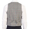 image:imageGioberti Mens 6 Button Formal Herringbone Tweed Vest15  Checked Black  Red