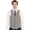 image:imageGioberti Mens 6 Button Formal Herringbone Tweed Vest16  Checked Brown  Tan