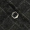 image:imageGioberti Mens 6 Button Formal Herringbone Tweed Vest18  Donegal Black  Silver