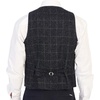 image:imageGioberti Mens 6 Button Formal Herringbone Tweed Vest18  Donegal Black  Silver