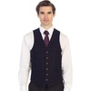 image:imageGioberti Mens 6 Button Formal Herringbone Tweed Vest19  Gridwork Dark Purple