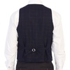 image:imageGioberti Mens 6 Button Formal Herringbone Tweed Vest19  Gridwork Dark Purple