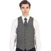 image:imageGioberti Mens 6 Button Formal Herringbone Tweed Vest2  Herringbone Gray
