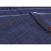 image:imageGioberti Mens 6 Button Formal Herringbone Tweed Vest21  Gridwork Blue